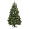 Kunstig juletre med LED -stripelys grønn 300 cm PVC og metall
