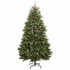 Kunstig juletre med LED -stripelys grønn 300 cm PVC og metall
