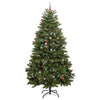 Kunstig juletre med LED -stripelys grønn 300 cm PVC og metall