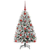 Kunstig juletre Grønn og hvit 120 cm PVC og metall