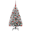 Kunstig juletre Grønn og hvit 120 cm PVC og metall