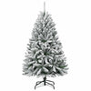 Kunstig juletre Grønn og hvit 120 cm PVC og metall