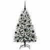 Kunstig juletre Grønn og hvit 120 cm PVC og metall