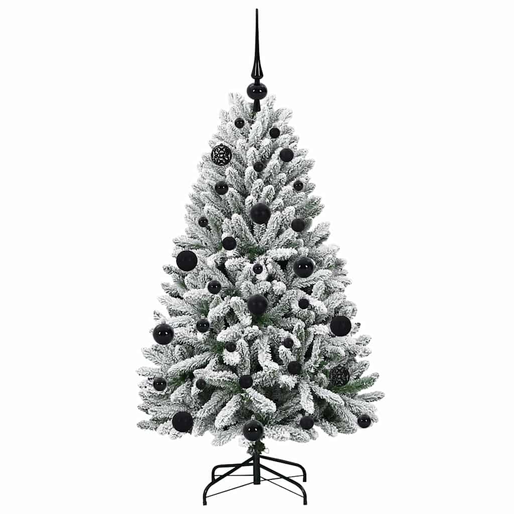 Kunstig juletre Grønn og hvit 120 cm PVC og metall