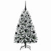 Kunstig juletre Grønn og hvit 120 cm PVC og metall