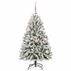 Kunstig juletre Grønn og hvit 120 cm PVC og metall