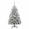 Kunstig juletre Grønn og hvit 120 cm PVC og metall