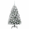 Kunstig juletre Grønn og hvit 120 cm PVC og metall