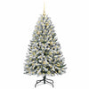 Kunstig juletre Grønn og hvit 120 cm PVC og metall