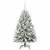 Kunstig juletre Grønn og hvit 120 cm PVC og metall
