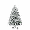 Kunstig juletre Grønn og hvit 120 cm PVC og metall