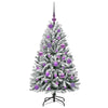 Kunstig juletre Grønn og hvit 120 cm PVC og metall