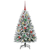 Kunstig juletre Grønn og hvit 120 cm PVC og metall