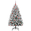 Kunstig juletre Grønn og hvit 150 cm PVC og metall