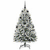 Kunstig juletre Grønn og hvit 150 cm PVC og metall