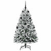 Kunstig juletre Grønn og hvit 150 cm PVC og metall