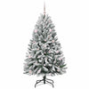 Kunstig juletre Grønn og hvit 150 cm PVC og metall