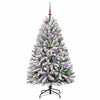Kunstig juletre Grønn og hvit 150 cm PVC og metall