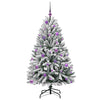 Kunstig juletre Grønn og hvit 150 cm PVC og metall