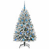 Kunstig juletre Grønn og hvit 150 cm PVC og metall