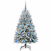 Kunstig juletre Grønn og hvit 150 cm PVC og metall