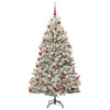 Kunstig juletre Grønn og hvit 180 cm PVC og metall