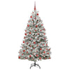 Kunstig juletre Grønn og hvit 180 cm PVC og metall