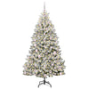 Kunstig juletre Grønn og hvit 180 cm PVC og metall