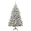 Kunstig juletre Grønn og hvit 180 cm PVC og metall