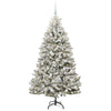 Kunstig juletre Grønn og hvit 180 cm PVC og metall
