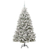 Kunstig juletre Grønn og hvit 180 cm PVC og metall