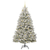 Kunstig juletre Grønn og hvit 180 cm PVC og metall