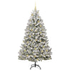 Kunstig juletre Grønn og hvit 180 cm PVC og metall