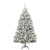 Kunstig juletre Grønn og hvit 180 cm PVC og metall