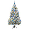 Kunstig juletre Grønn og hvit 180 cm PVC og metall