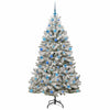 Kunstig juletre Grønn og hvit 180 cm PVC og metall