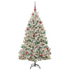 Kunstig juletre Grønn og hvit 180 cm PVC og metall