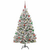 Kunstig juletre Grønn og hvit 180 cm PVC og metall