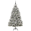 Kunstig juletre Grønn og hvit 210 cm PVC og metall