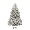 Kunstig juletre Grønn og hvit 210 cm PVC og metall