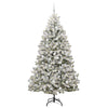 Kunstig juletre Grønn og hvit 210 cm PVC og metall