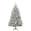 Kunstig juletre Grønn og hvit 210 cm PVC og metall