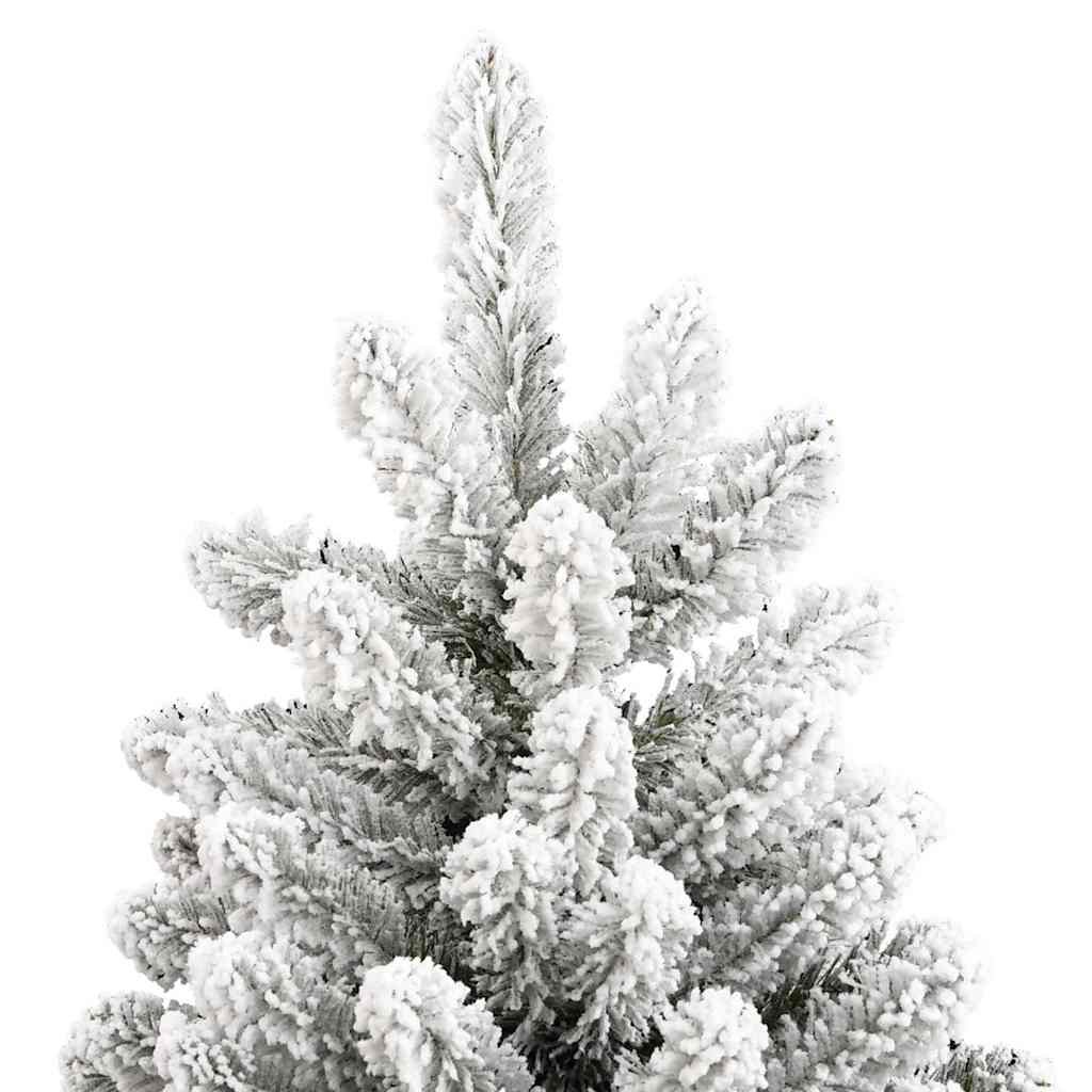 Kunstig juletre Grønn og hvit 210 cm PVC og metall