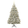 Kunstig juletre Grønn og hvit 210 cm PVC og metall
