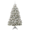 Kunstig juletre Grønn og hvit 210 cm PVC og metall