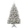 Kunstig juletre Grønn og hvit 210 cm PVC og metall