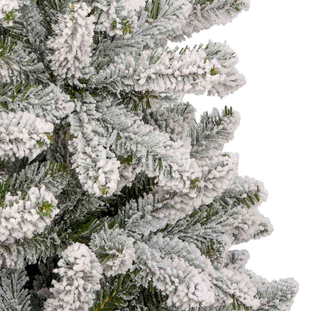 Kunstig juletre Grønn og hvit 210 cm PVC og metall
