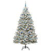Kunstig juletre Grønn og hvit 210 cm PVC og metall