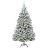 Kunstig juletre Grønn og hvit 210 cm PVC og metall