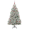 Kunstig juletre Grønn og hvit 210 cm PVC og metall